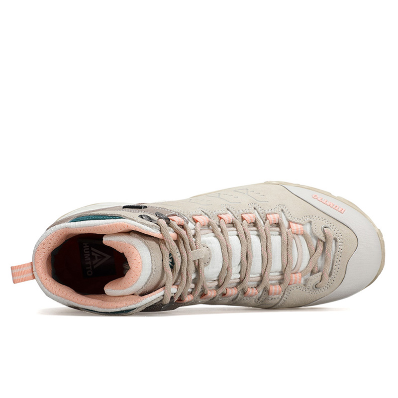 HUMTTO Cushioning Slip Resistant Support Rebound High top Mountaineering Shoes Women’s Beige