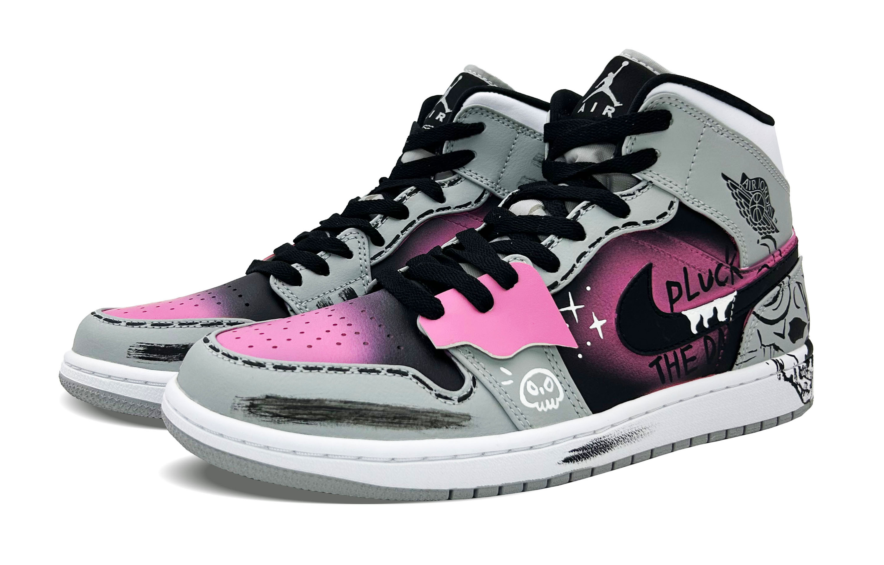 Jordan Air Jordan 1 Synthetic Leather, Split Cow Leather Cushioning Slip Resistant Abrasion Resistant Mid top