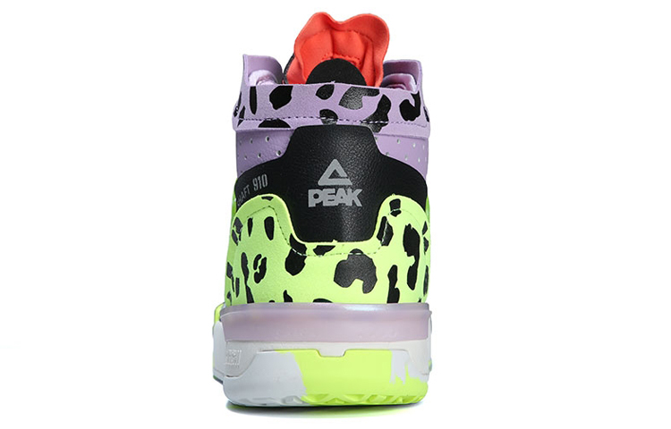 PEAK Taichi Slip Resistant Abrasion Resistant High top Vintage Basketball Shoes Men’s Black Purple Green