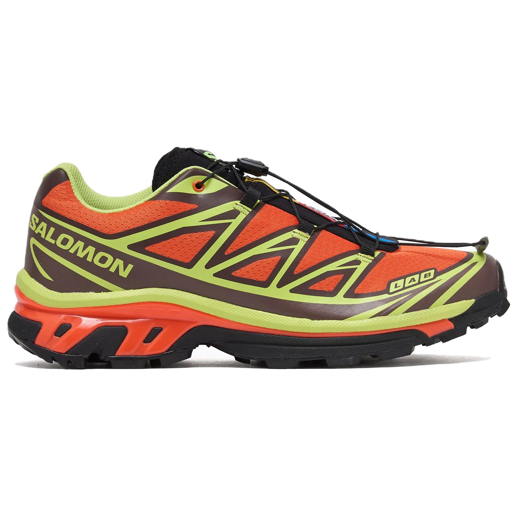 SALOMON XT 6 Low top Mountaineering Hiking Shoes Unisex Orange Yellow