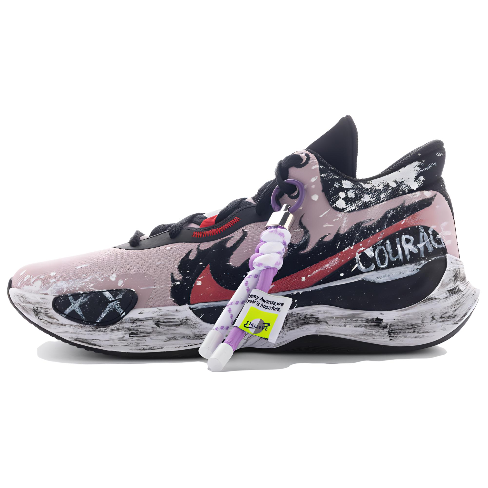 Nike Renew Elevate 3 Cushioning Slip Resistant Abrasion Resistant Low top Basketball Shoes Unisex Purple Pink