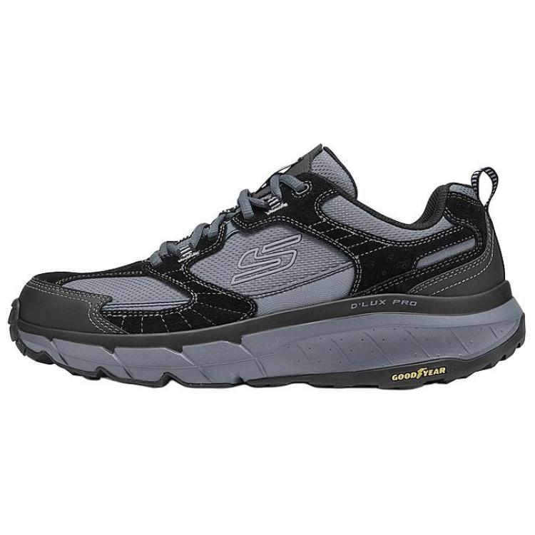 Skechers D’Lux Pro Soft And Comfortable Abrasion Resistant Low top Hiking Shoes Men’s Black Gray