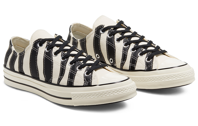 Кеды Converse Chuck 70 1970s (черно-белые) — 黑白斑马条纹 — фото 3