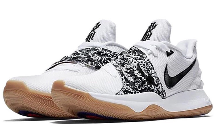Мужские кроссовки Nike Kyrie Low 1 (бело-черные) — фото 3