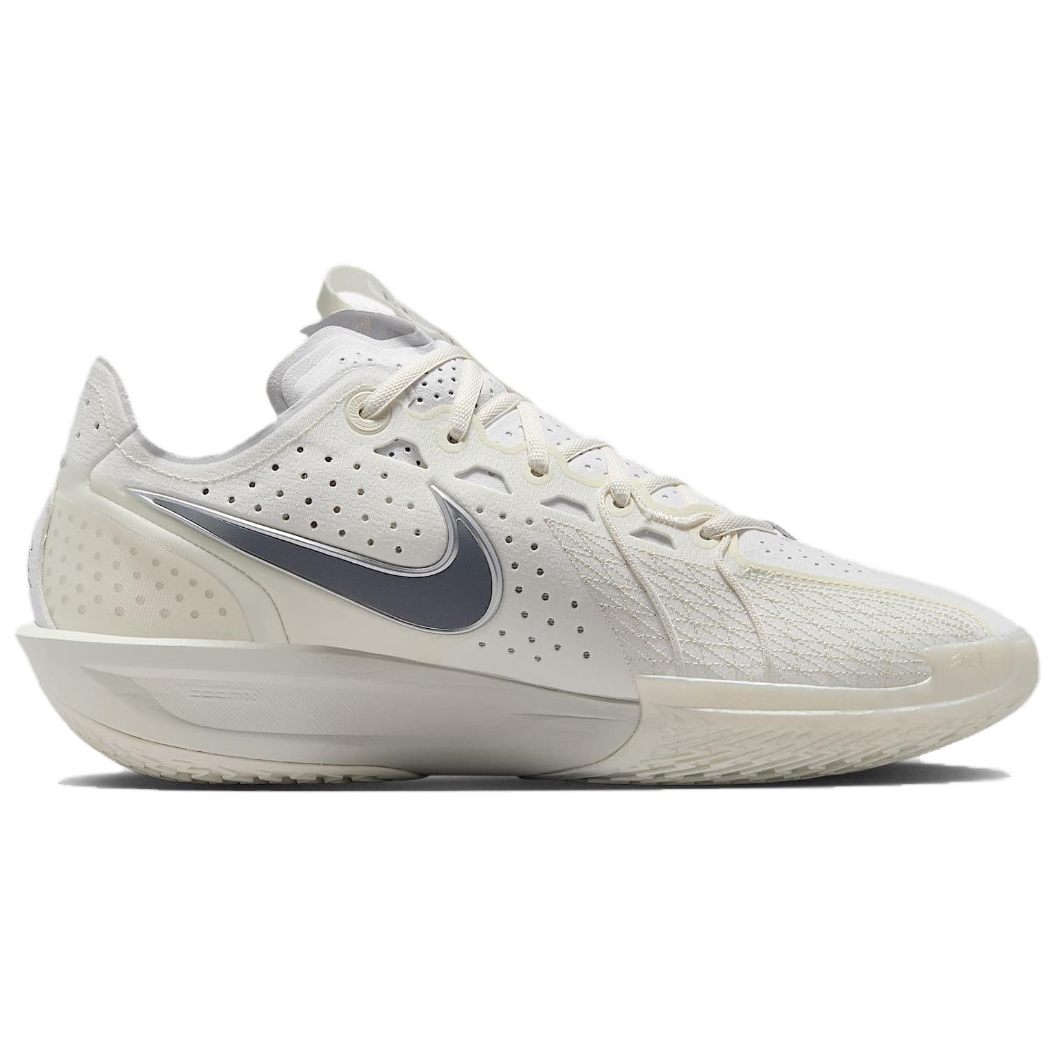 Nike G.T. Cut 3 Slip Resistant Abrasion Resistant Low top Basketball Shoes Unisex White