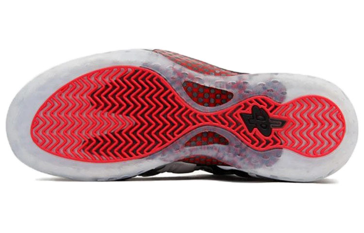 Мужские кроссовки Nike Foamposite One Fighter Jet OG (камуфляж) — Чёрный / красный / тёмно-серый / белый — фото 4