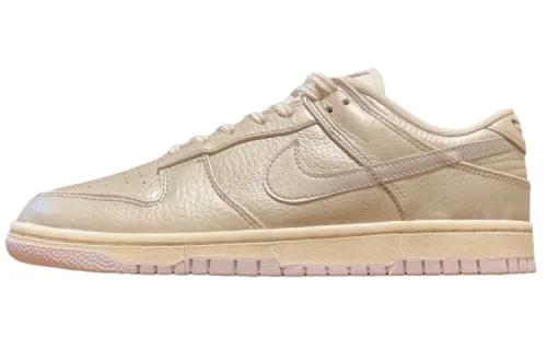 Nike Dunk Pearl Leather Slip Resistant, Abrasion Resistant, Lightweight Low top Skateboard Shoes Men's Gold