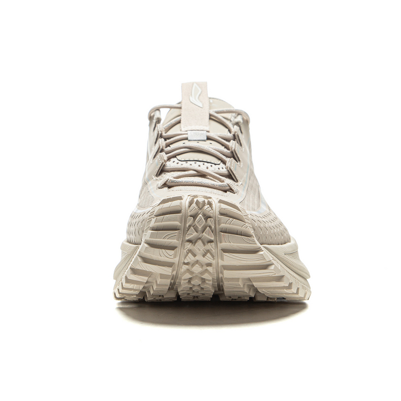 Li Ning Outdoor CF Tracing, Xingchuan TPU Low top Hiking Shoes Unisex Gravel White Gray