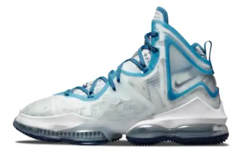 Nike Lebron 19 Space Jam slam dunk fabric synthetic leather TPU shock-absorbing anti-slip wear-resistant wrapping support rebound high-top practical basketball shoes men's silver gray foreign version