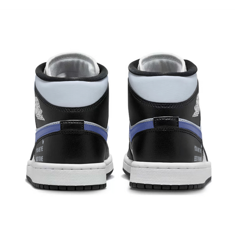 Jordan Air Jordan 1 Abrasion Resistant Mid top Vintage Basketball Shoes Women’s Black White