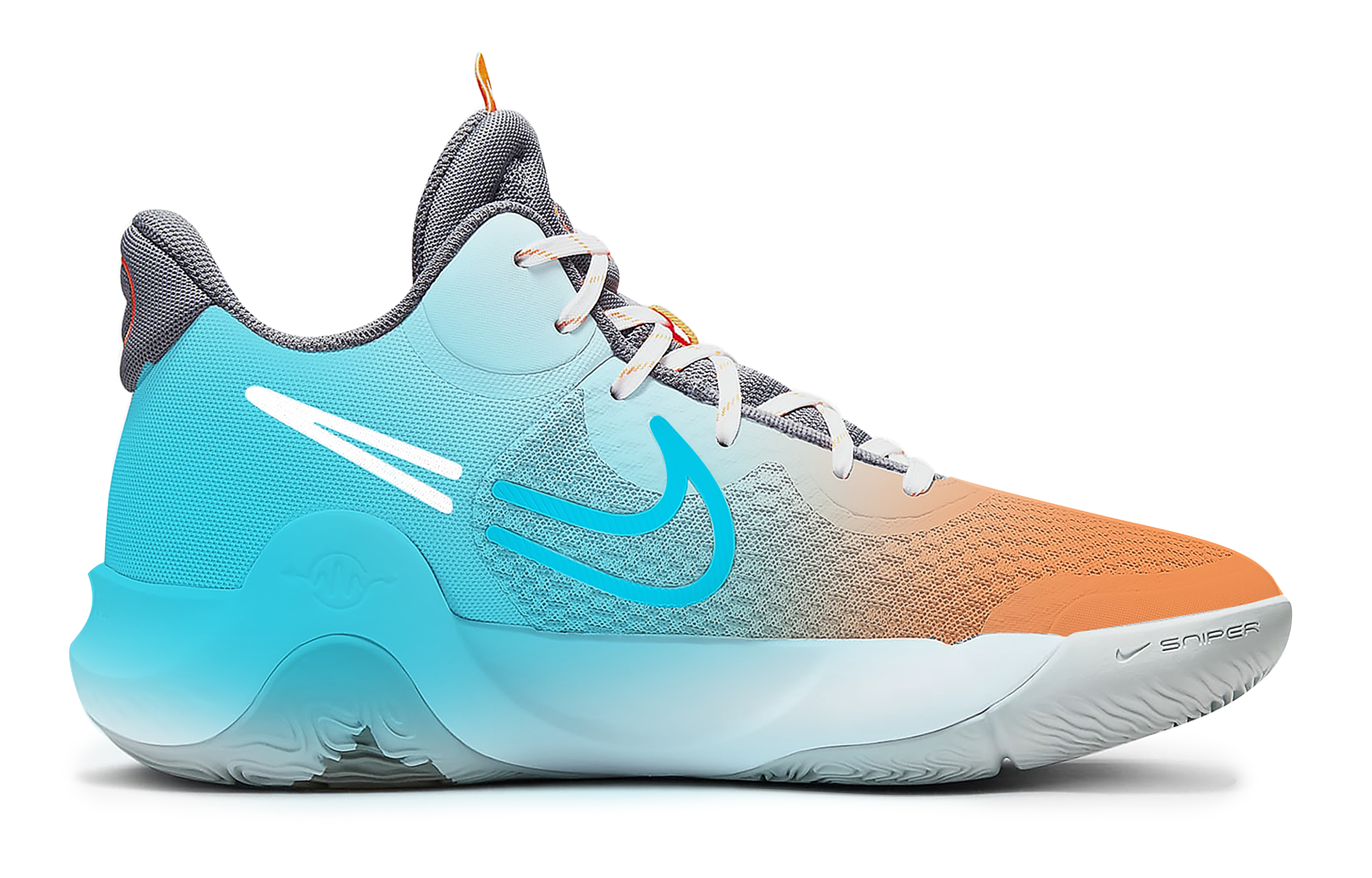 Nike KD Trey 5 IX Cushioning Slip Resistant Abrasion Resistant Impact Resistant Mid top Basketball Shoes Unisex Cyan