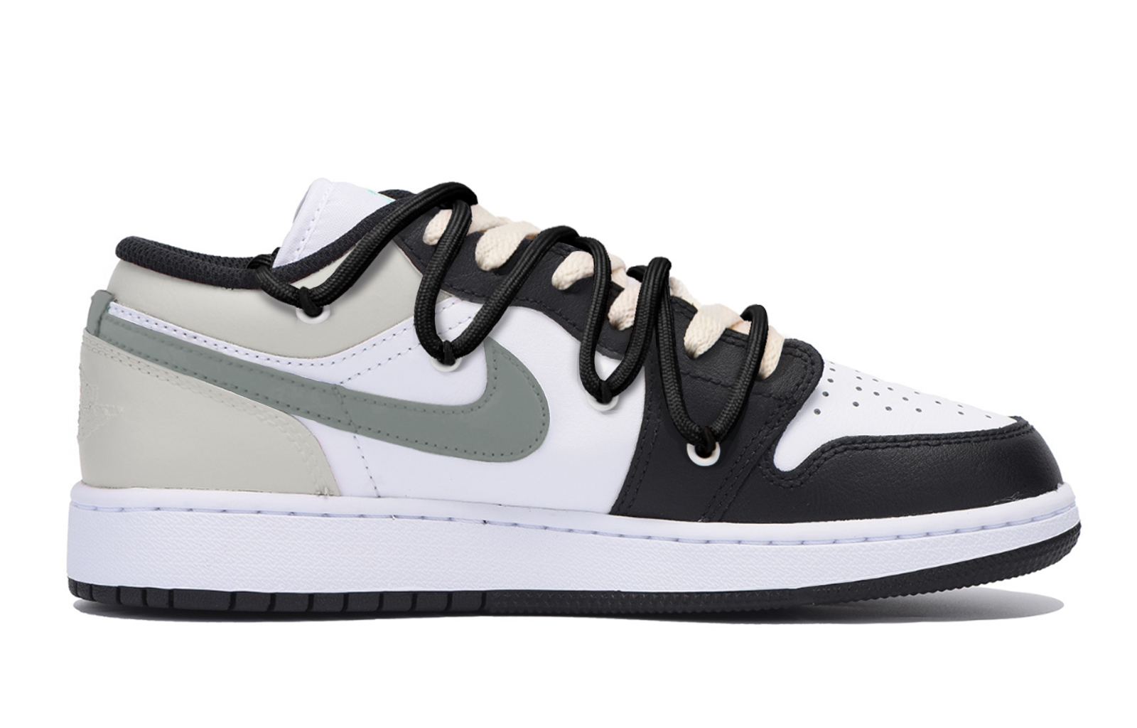 Jordan Air Jordan 1 Vintage Basketball Shoes Men’s Low Top Black Gray