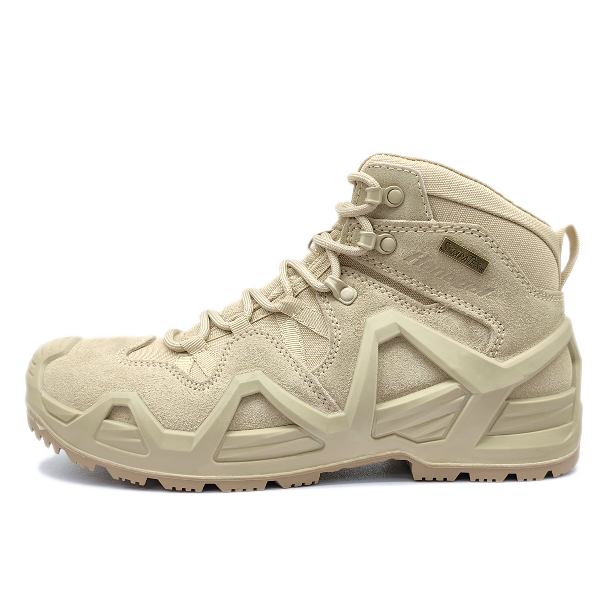HANGE Cow Suede Slip Resistant Waterproof Support Non Slip And Waterproof Support Mid top Mountaineering Shoes Men’s