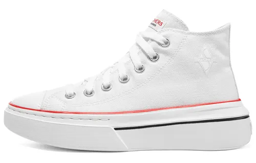 Skechers Court Classics High top Canvas Shoes Women's White