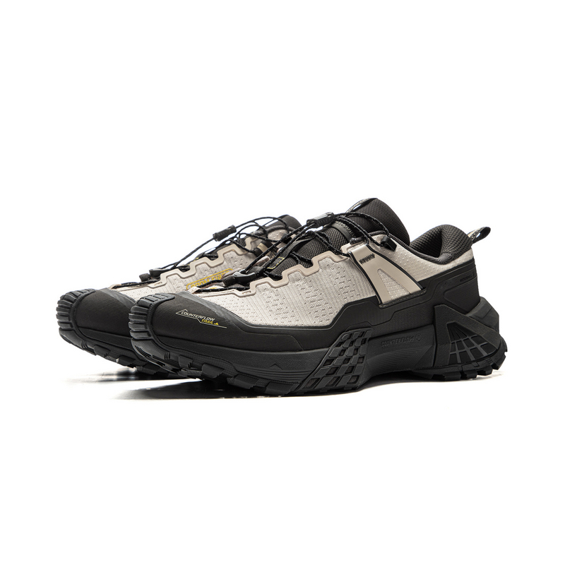 Li Ning Outdoor CF Tracing, Xingchuan Pro Low top Hiking Shoes Unisex Black White