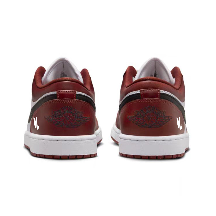 Jordan Air Jordan 1 Comfortable Slip Resistant Abrasion Resistant Low top Vintage Basketball Shoes Unisex Red