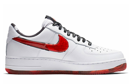 Кроссовки Nike Air Force 1 07 LV8 HBL (бело-красные) — фото 2