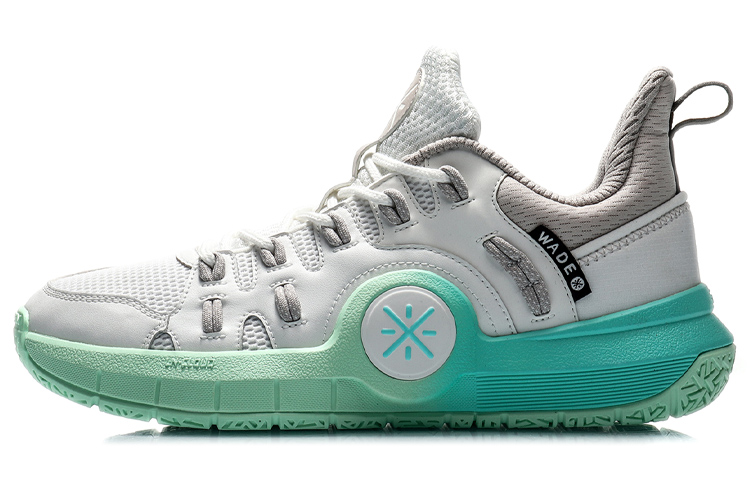 Li Ning WAY OF WADE Synthetic Leather Cushioning Low top Basketball Shoes Men’s White Green