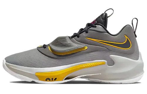 Nike Freak 3 Zoom EP Antetokounmpo round head comfortable low top Air Zoom practical basketball shoes men and women gray gold domestic version