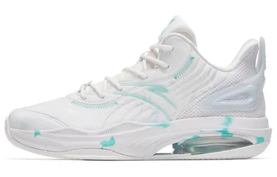 Anta KT3 KT Textile, Synthetic Leather Slip Resistant Abrasion Resistant Low top Basketball Shoes Men's White Blue