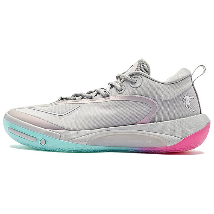QIAODAN Wind Blade 4 PRO Q KUNGFU TURBO Slip Resistant Low top Basketball Shoes Men’s Gray Red
