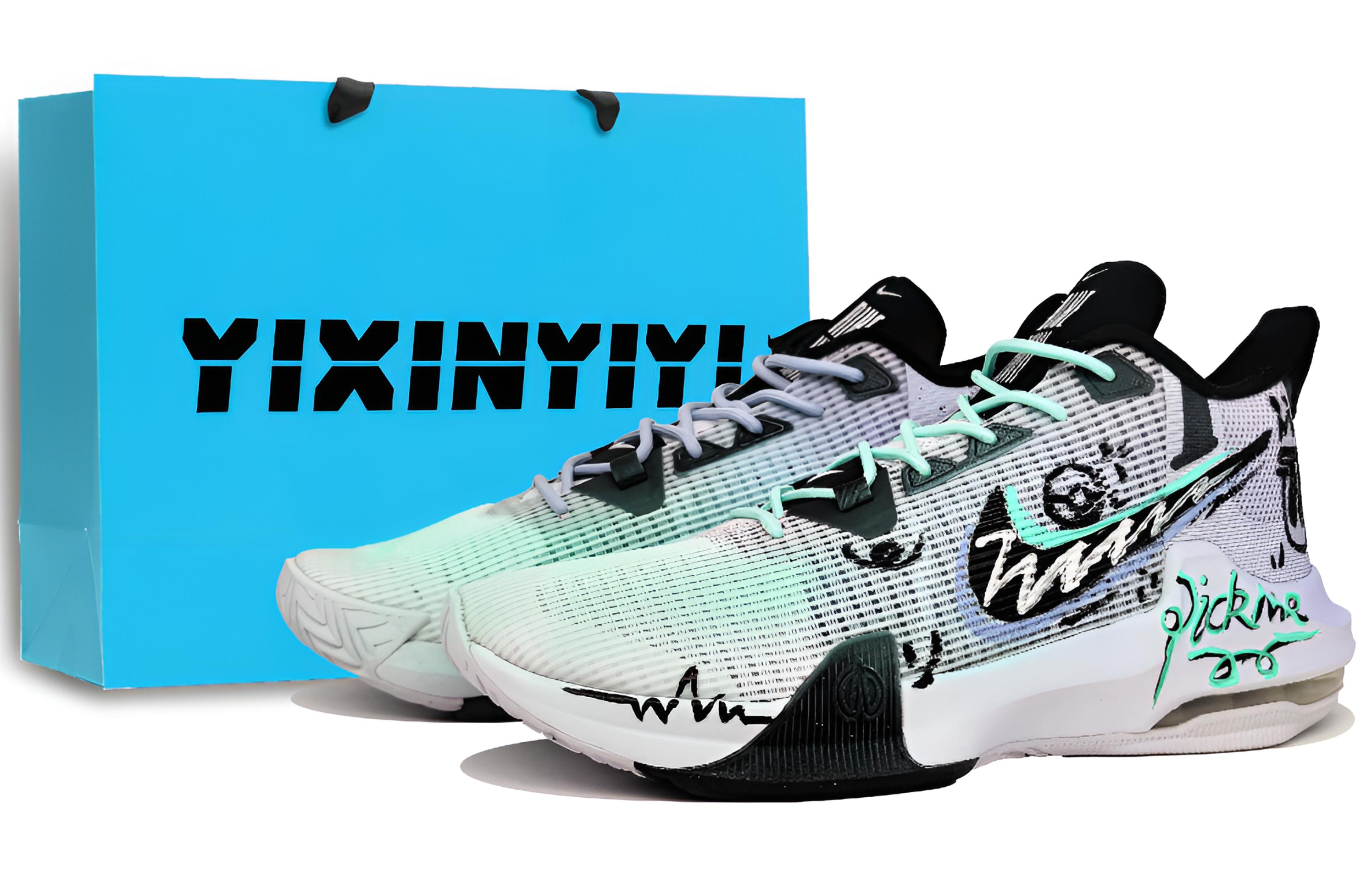 Nike Air Max Impact 3 Slip Resistant Abrasion Resistant Low top Basketball Shoes Men’s Cyan Purple
