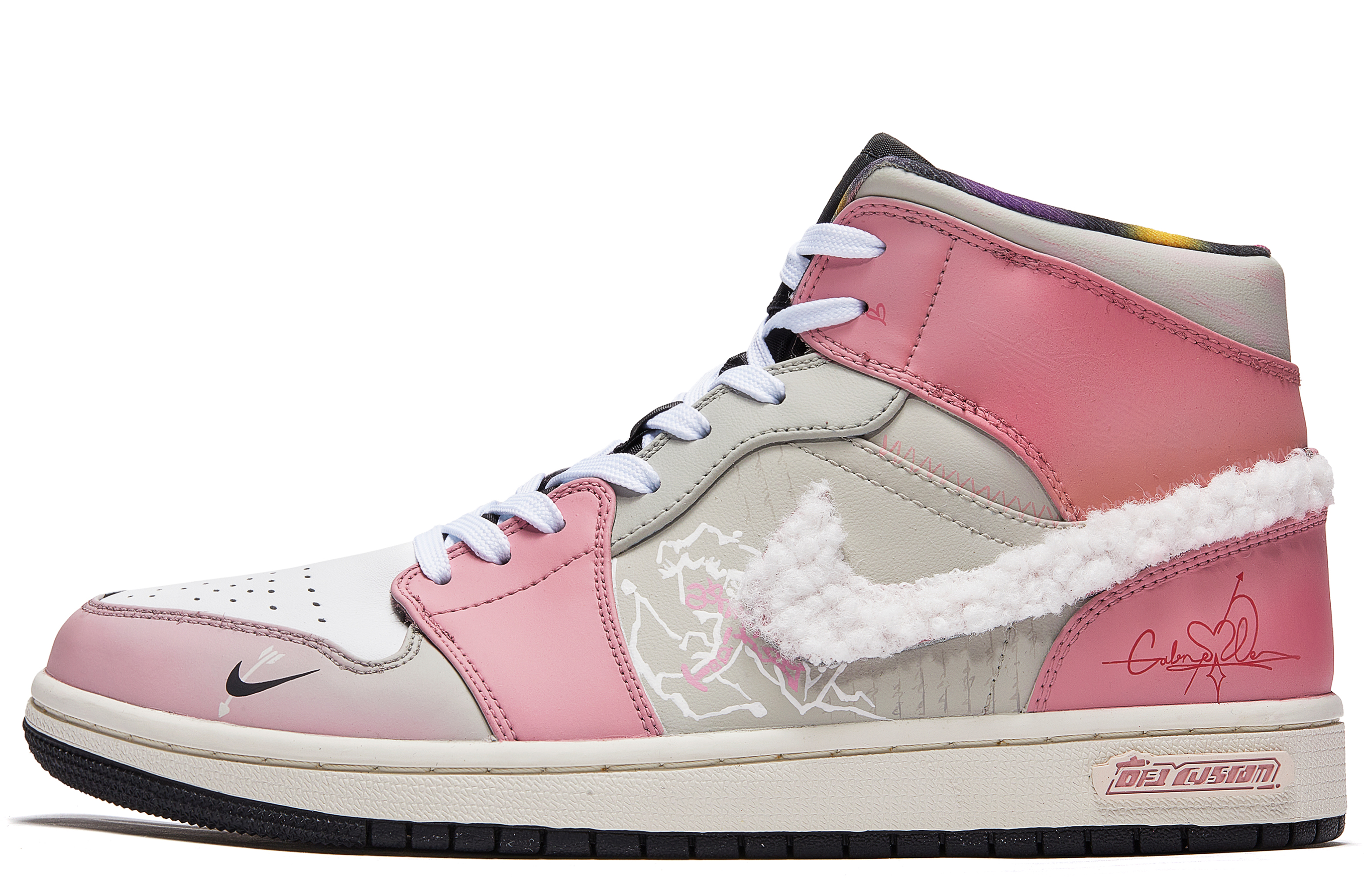 Jordan Air Jordan 1 ADCDAVINCI Custom, Bow Of Abundance Cushioning Slip Resistant Cushioning Slip Resistant Mid top