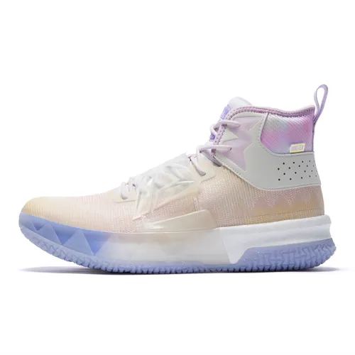 PEAK Monster Collection 8 High top Basketball Shoes Men's Light Snow Purple