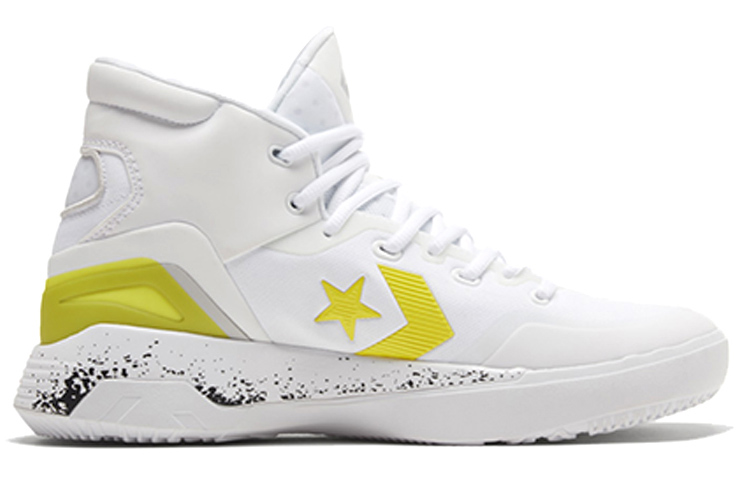 Кроссовки Converse G4 (бело-черно-желтые) — Белый / чёрный / жёлтый — фото 2