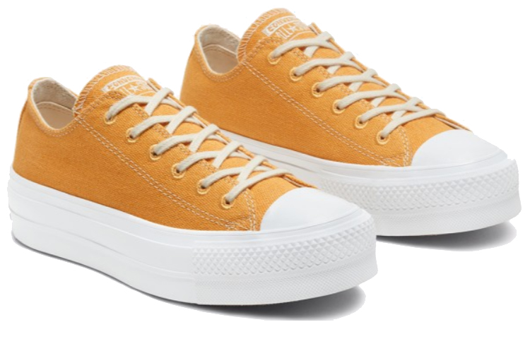 Женские кеды Converse Chuck Taylor All Star Platform Low (желтые) — фото 3