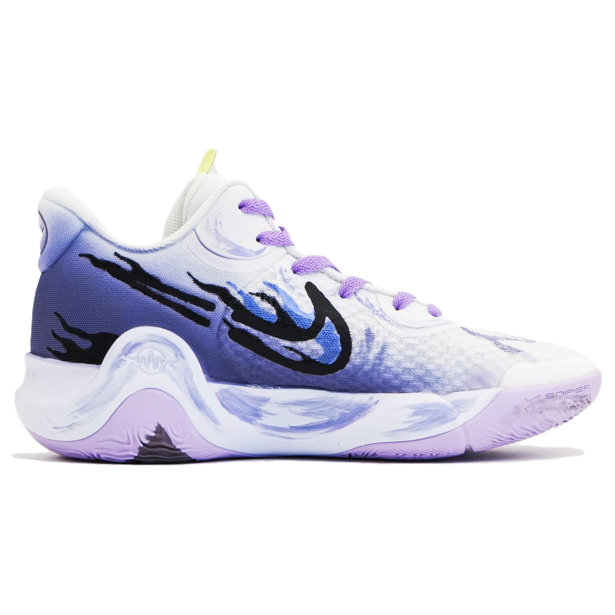 Nike KD Trey 5 IX Slip Resistant Abrasion Resistant Mid top Vintage Basketball Shoes Unisex Purple