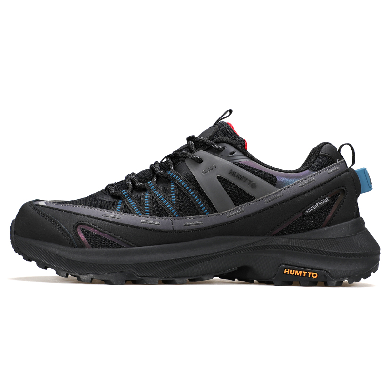 HUMTTO Slip Resistant Abrasion Resistant Slip Resistant Abrasion Resistant Low top Hiking Shoes Men’s Black