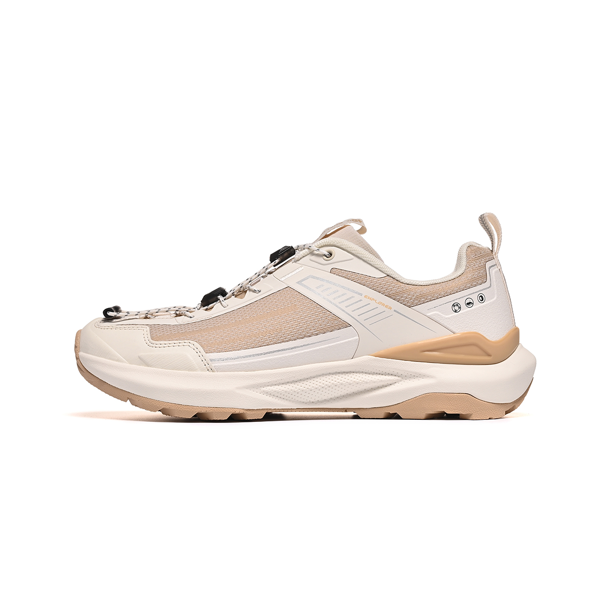 TUTU Cushioning Abrasion Resistant Moisture Wicking Low top Hiking Shoes Unisex Ivory Yellow