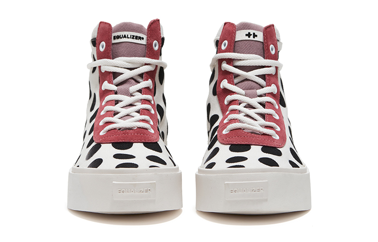 EQLZ EQUALIZER Fault High Slip Resistant High top Skateboard Shoes Unisex White Black Misprint