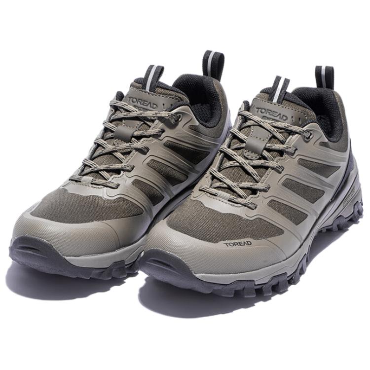 TOREAD Non Slip And Waterproof Low top Hiking Shoes Men’s Brown Green