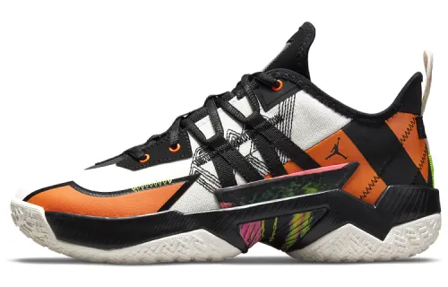 Jordan One Take 2 PF mesh fabric Westbrook 2 simplified version shock-absorbing, non-slip and wear-resistant, low-top retro basketball shoes, men's style, black, white and orange, domestic version