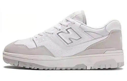 New Balance NB 550 Leather Low top Vintage Basketball Shoes Men's Gray White