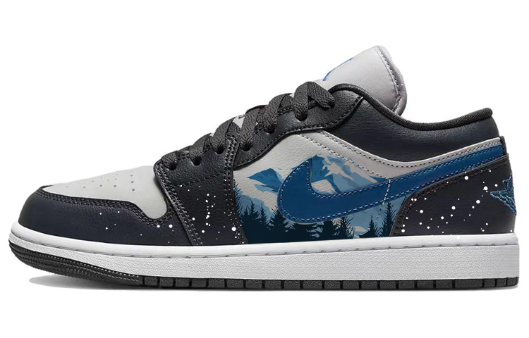 Jordan Air Jordan 1 Xingji Deep Mountain, Overlapping Mountains Mori Style Cushioning Slip Resistant