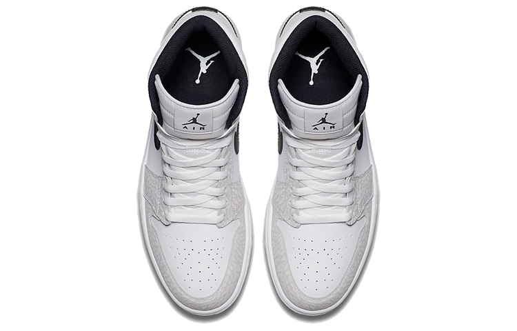 Мужские кроссовки Jordan Air Jordan 1 Retro (серо-белые) — фото 4