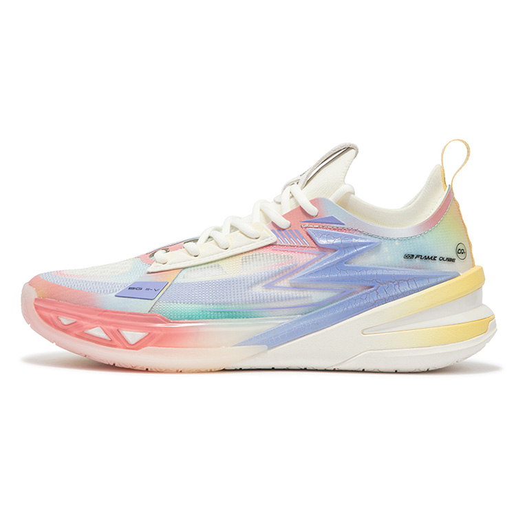 361° BIG3 5.0 Pro Basketball Shoes Men’s Low Top Feather White/Cheese Yellow