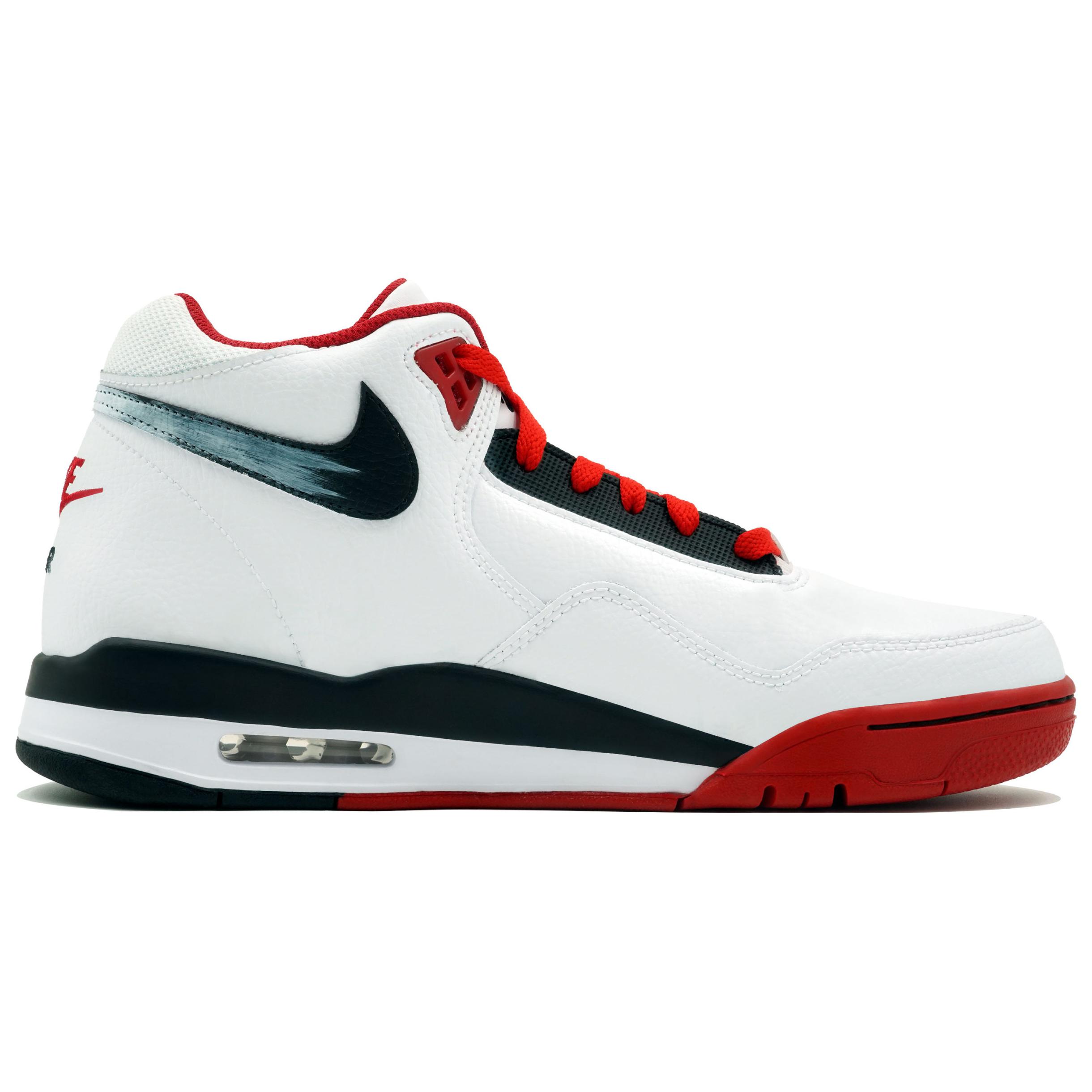 Nike Flight Legacy Myriad Flowers Entice, Daji, Shopping Bag Mid top Vintage Basketball Shoes Unisex Red Black White