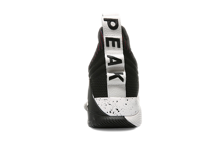 PEAK Tai Ji2.0 Leather Cushioning Slip Resistant Abrasion Resistant Mid top Basketball Shoes Men’s White Black