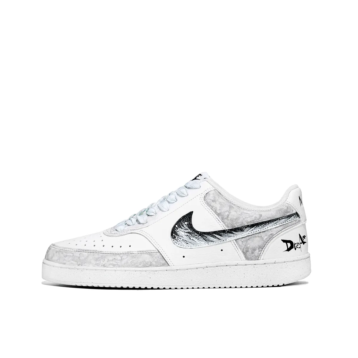 Nike Court Vision 1 Slip Resistant Low top Skateboard Shoes Men's Light Gray