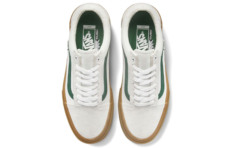 Кеды Vans Old Skool Pro (бело-зеленые) — фото 4