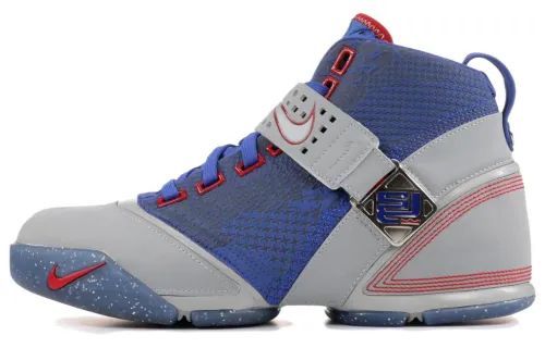 Nike Lebron 5 All Star Game non-slip lightweight mid-top retro basketball shoes men's blue and white