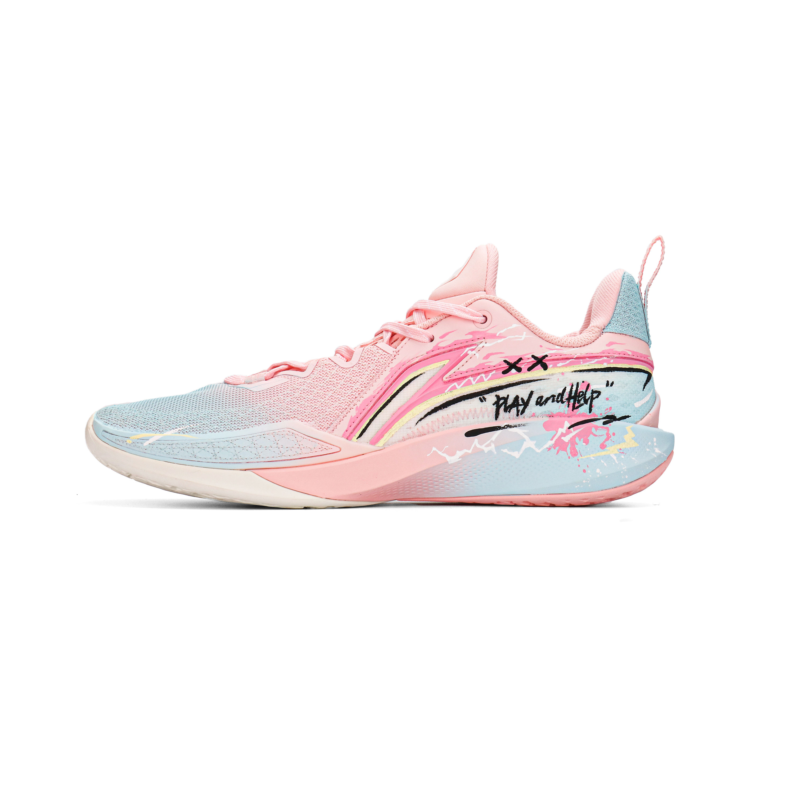 Li Ning Speed 2 Cushioning Slip Resistant Abrasion Resistant Low top Basketball Shoes Men’s Pink