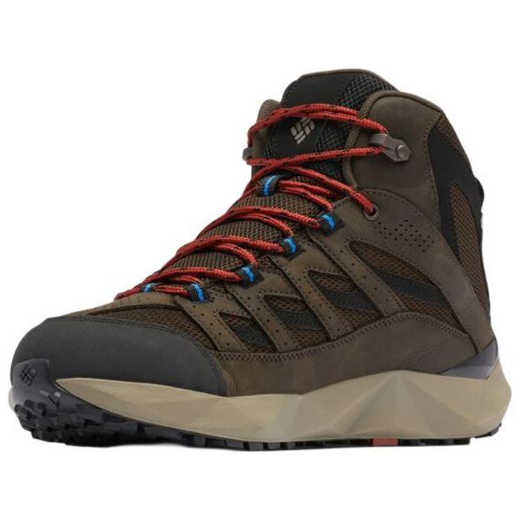Columbia Slip Resistant, Abrasion Resistant, Waterproof Mid top Mountaineering Shoes Men’s Dark Brown
