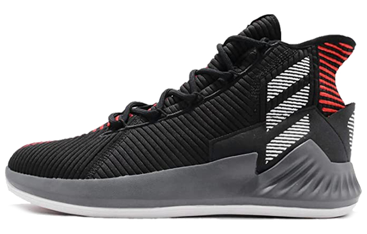 Мужские кроссовки adidas D Rose 9 (черно-красные)