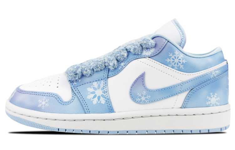 Jordan Air Jordan 1 Low top Vintage Basketball Shoes Women's White Blue