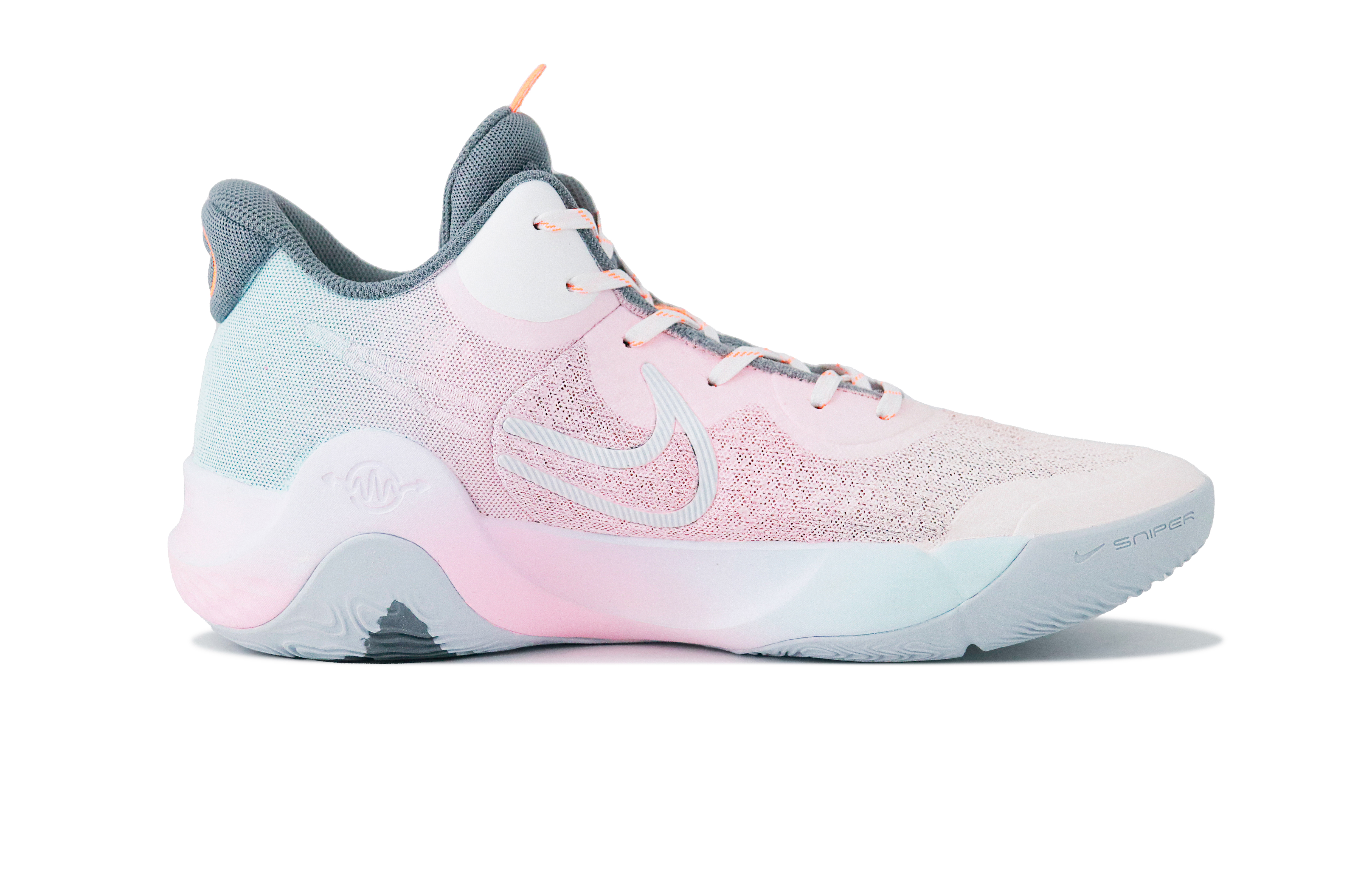 Nike KD Trey 5 IX Sakura Shrine Flame Cushioning Abrasion Resistant Breathable Mid top Basketball Shoes Unisex Pink